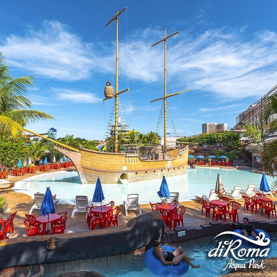 Hotel Diroma Fiori Com Um Dia De Acesso No Acqua Park Diroma 카우다스노바스 외부 사진